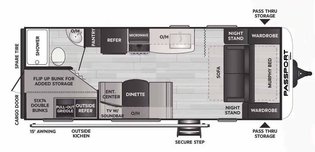 Keystone Passport SL Series 219BHWE floor plan
