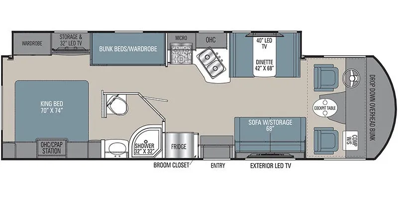 2022 Coachmen Pursuit 31BH - Floor plan