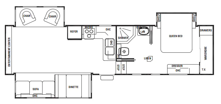 Forest River Cedar Creek Silverback 30LSA floor plan