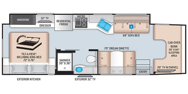 2022 Thor Motor Coach Magnitude SV34 floor plan