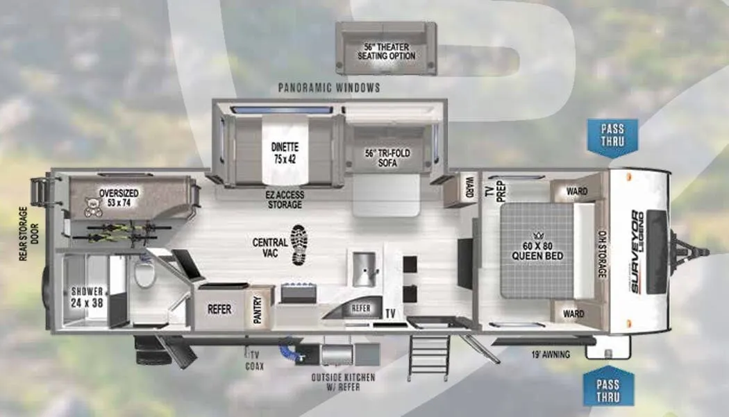 Forest River Surveyor Legend 276BHLE floor plan