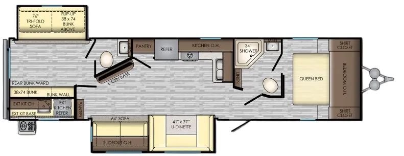 CrossRoads Zinger 333DB floor plan