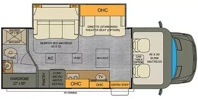 2022 Renegade Vienna 25RMC - Floor plan