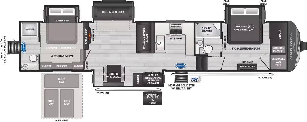 2026 Keystone Montana 3915TB floor plan