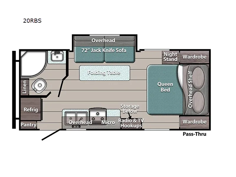 2025 Gulf Stream RV Ameri-Lite Ultra Lite 20RBS - Floor plan
