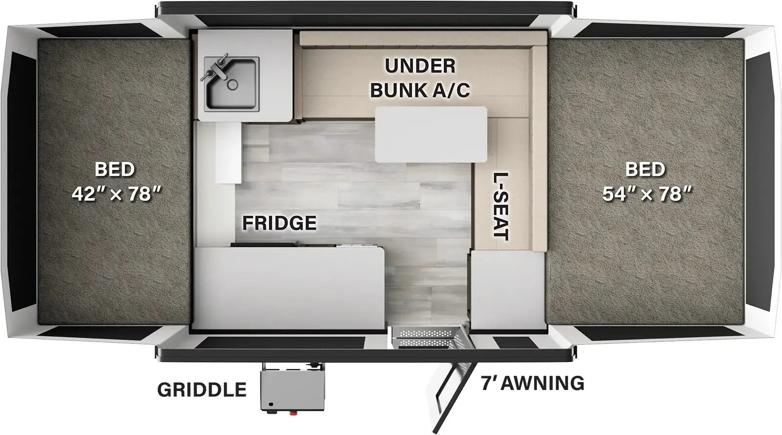 2025 Forest River Rockwood Freedom 1640FT - Floor plan