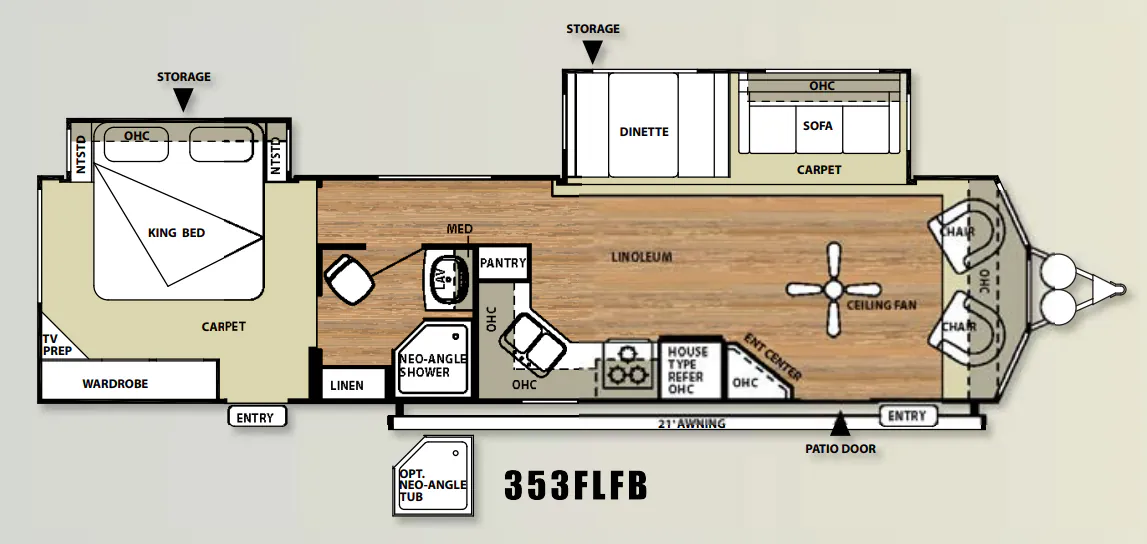Forest River Salem Villa 353FLFB floor plan