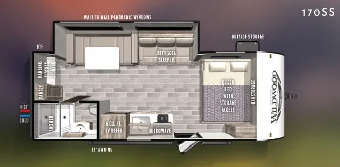 Forest River Wildwood X-Lite FSX 170SS floor plan