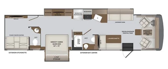 Holiday Rambler Invicta 36T floor plan