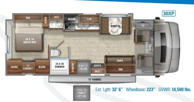 Jayco Greyhawk Prestige 30XP floor plan