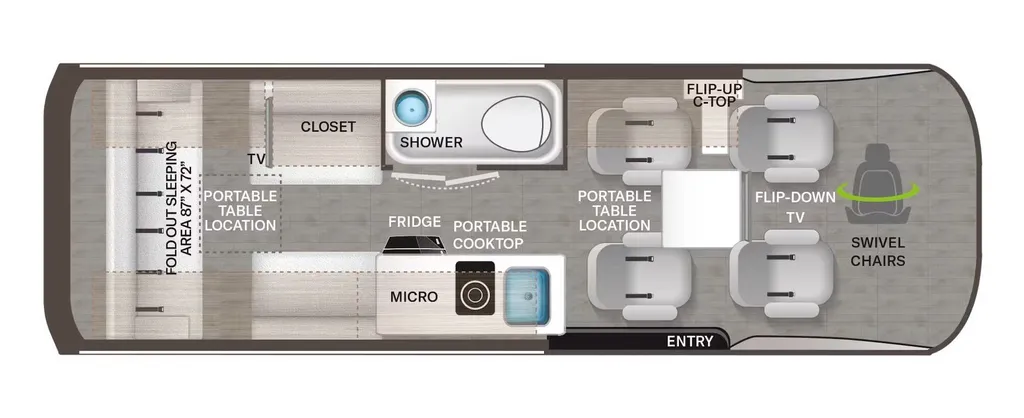 2026 Thor Motor Coach Tranquility 24C floor plan