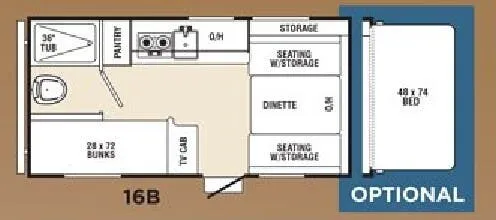 Forest River Viking 16B floor plan