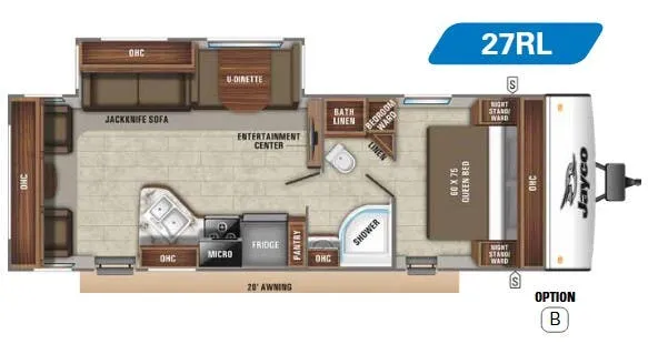 Jayco Jay Feather 27RL floor plan