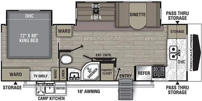 2022 Coachmen Freedom Express Ultra Lite 259FKDS floor plan
