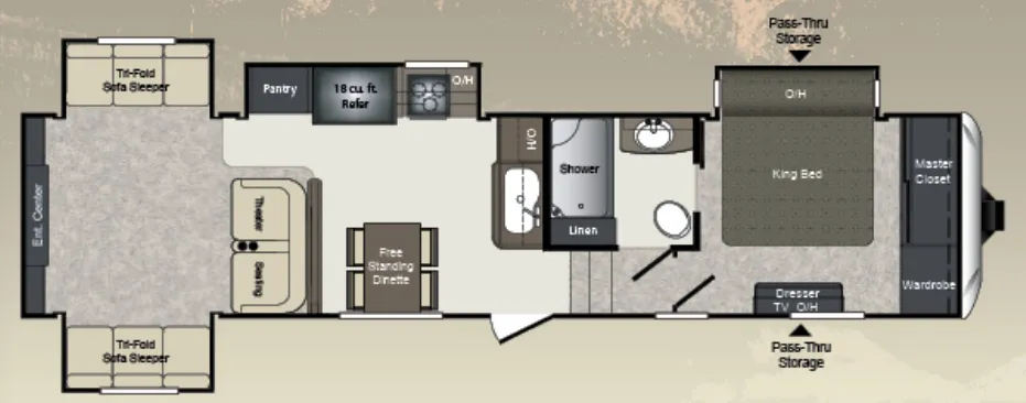 Keystone Laredo 342RD floor plan