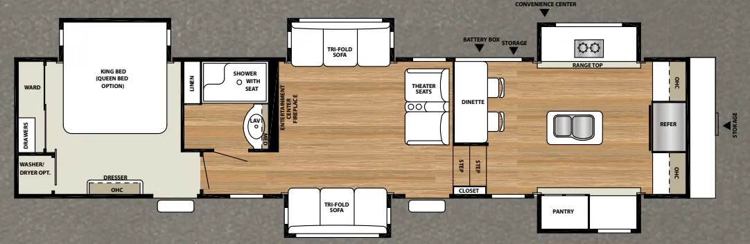 Forest River RiverStone 39FK floor plan