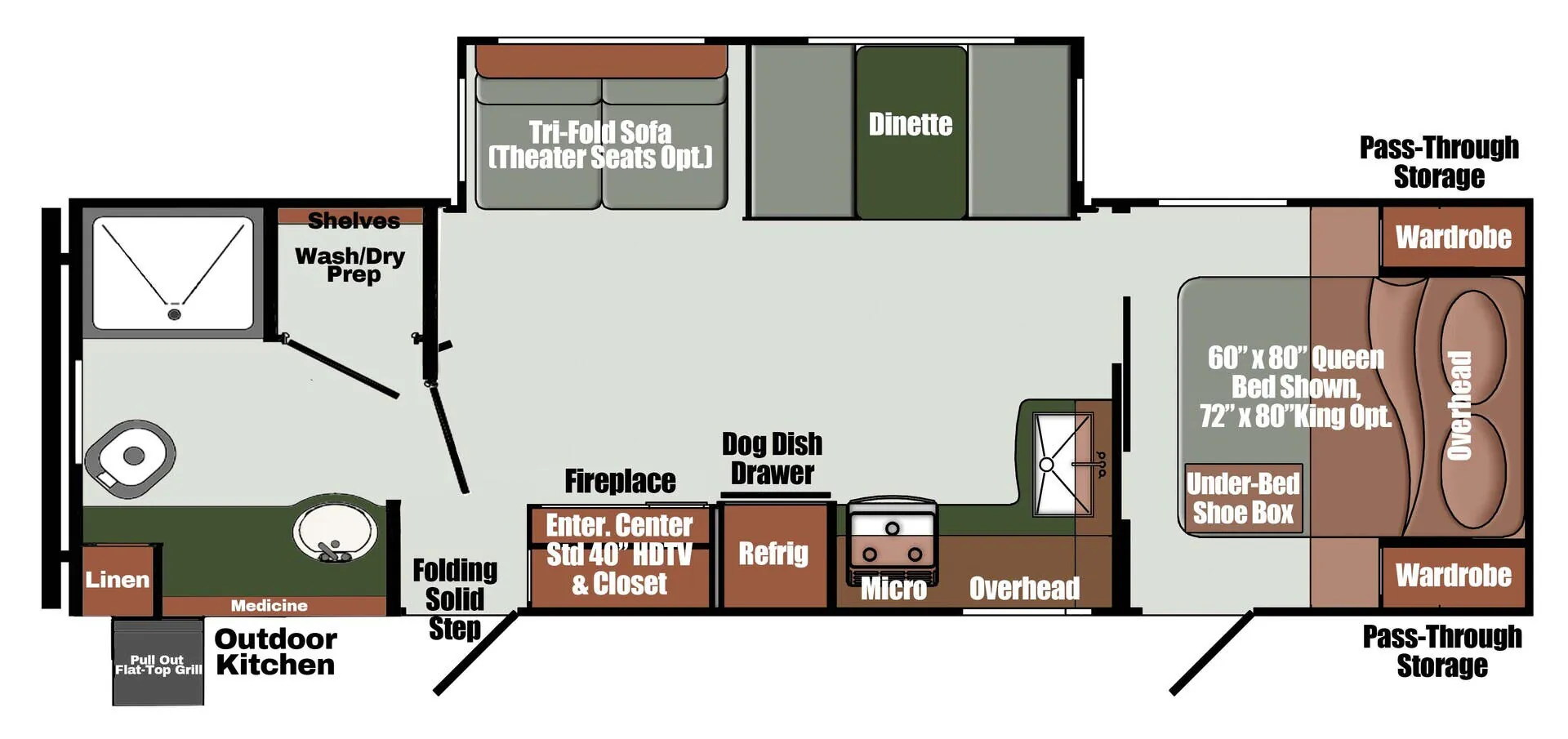 Gulf Stream Northern Express Luxury 280RB floor plan