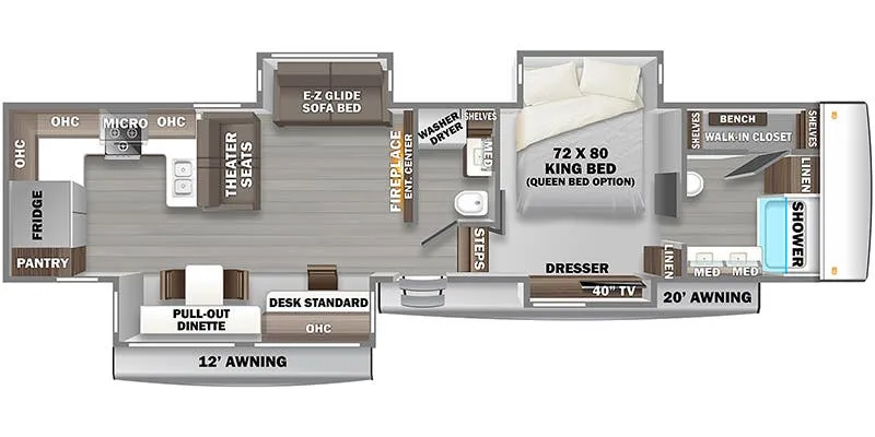 2023 Forest River RiverStone Legacy 39RKFB floor plan