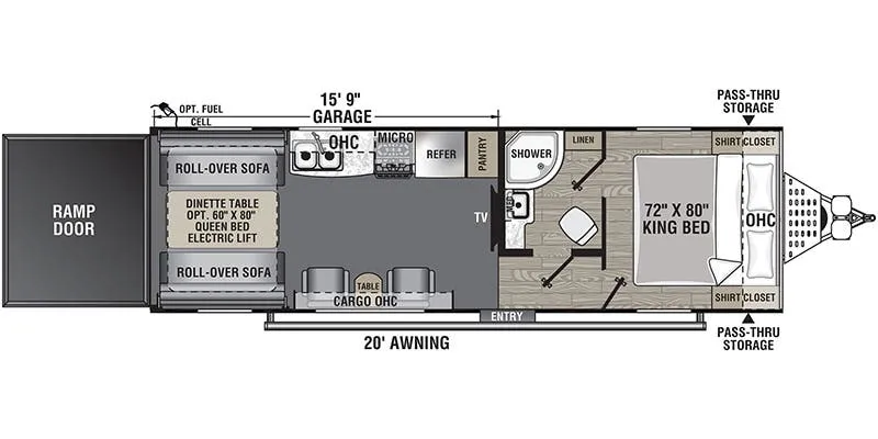 Coachmen Adrenaline 27LT floor plan