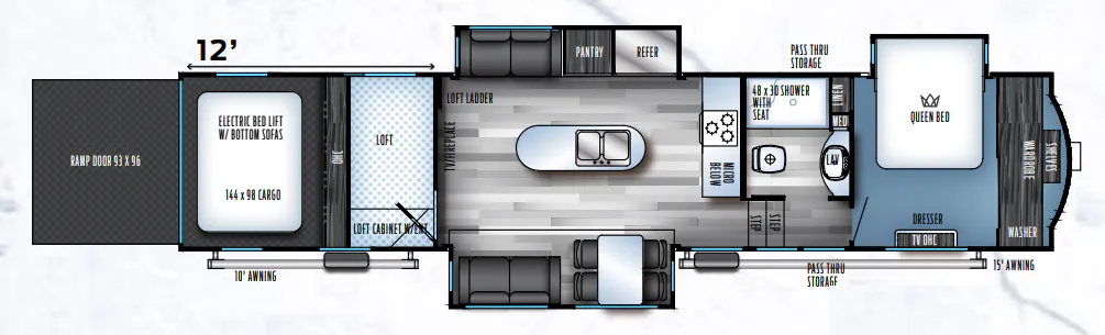 Forest River Vengeance Touring Edition 38D12 floor plan