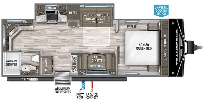 2024 Grand Design Transcend Xplor 240ML - Floor plan
