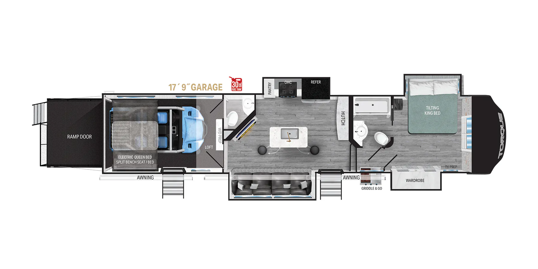 Heartland Torque 418 floor plan