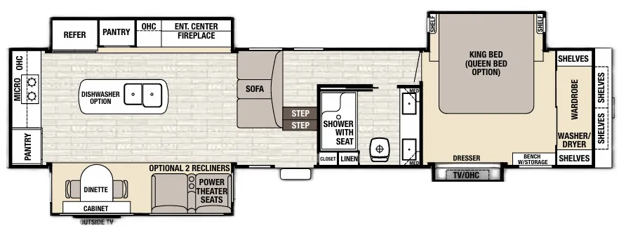 Forest River Cedar Creek Champagne Edition 38ERK floor plan