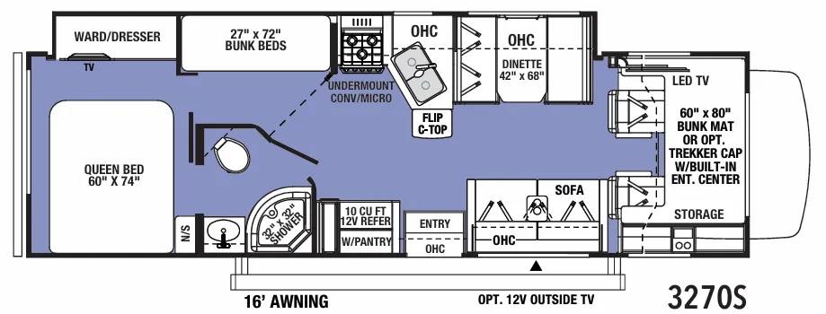 Forest River Sunseeker Classic 3270S floor plan