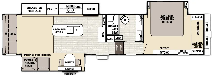 Forest River Cedar Creek Champagne Edition 38EL floor plan