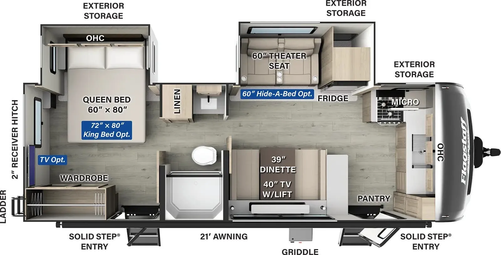 2025 Forest River Flagstaff Super Lite 26SFK - Floor plan