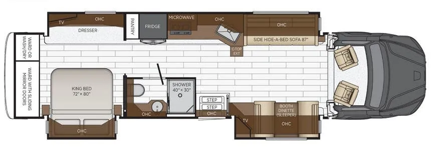 Newmar Super Star 4061 floor plan