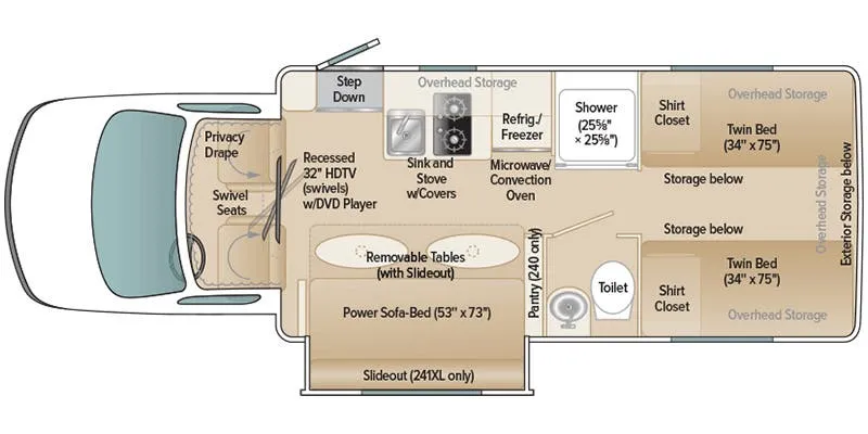Coach House Platinum II 241XL SRT floor plan