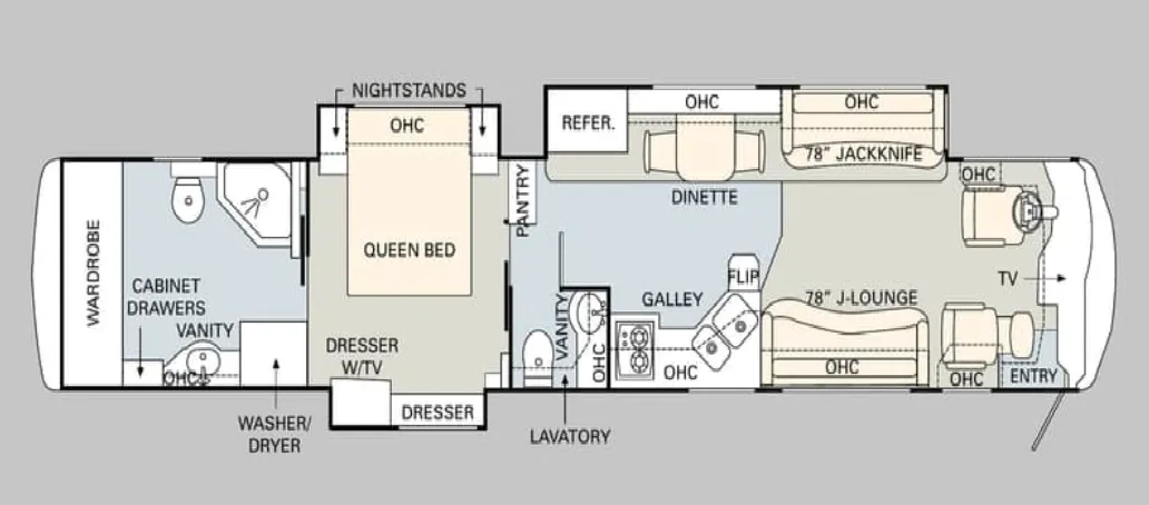 2007 Monaco Dynasty KING III - Floor plan
