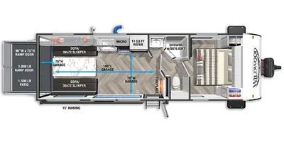 2021 Forest River Wildwood FSX 260RT floor plan
