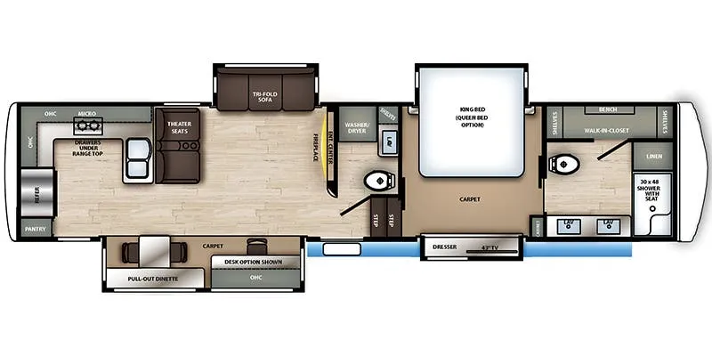 2022 Forest River RiverStone 39RKFB floor plan