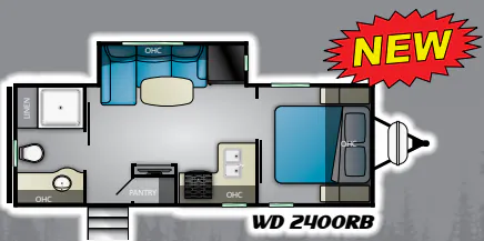 Heartland Wilderness 2400 RB floor plan