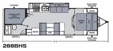 Coachmen Apex Ultra-Lite 288BHS floor plan