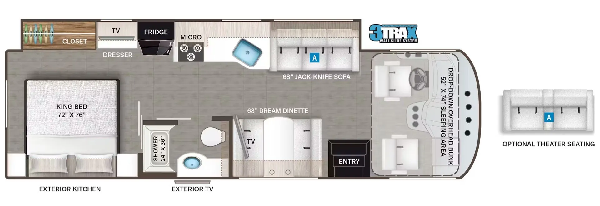 2026 Thor Motor Coach Resonate 29D - Floor plan