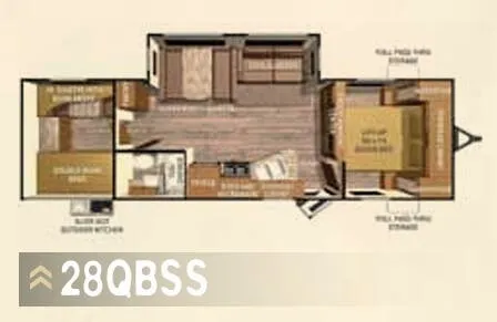 Cruiser RV Radiance 28QBSS floor plan