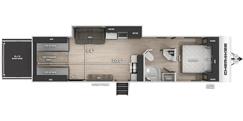 2021 Forest River Cherokee 294RR - Floor plan
