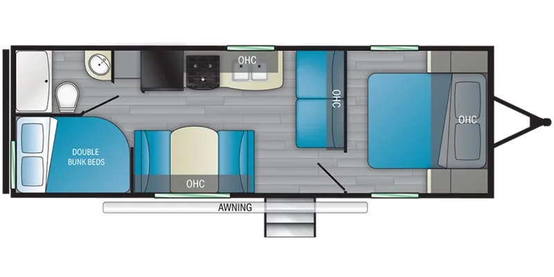2022 Heartland Pioneer PI BH 250 floor plan