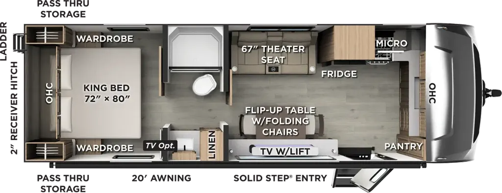 2027 Forest River Rockwood Ultra Lite 301FKT floor plan
