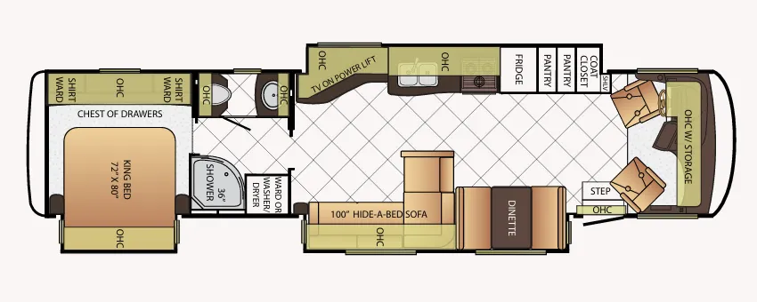 2015 Newmar Canyon Star 3919 floor plan