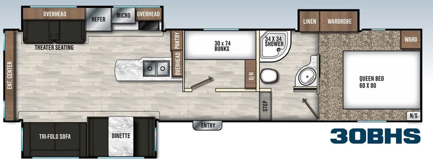 2020 Coachmen Chaparral Lite 30BHS - Floor plan