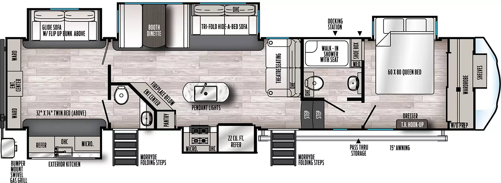2023 Forest River Sierra 384QBOK - Floor plan