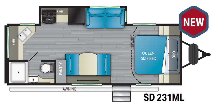 Heartland Sundance 231ML floor plan
