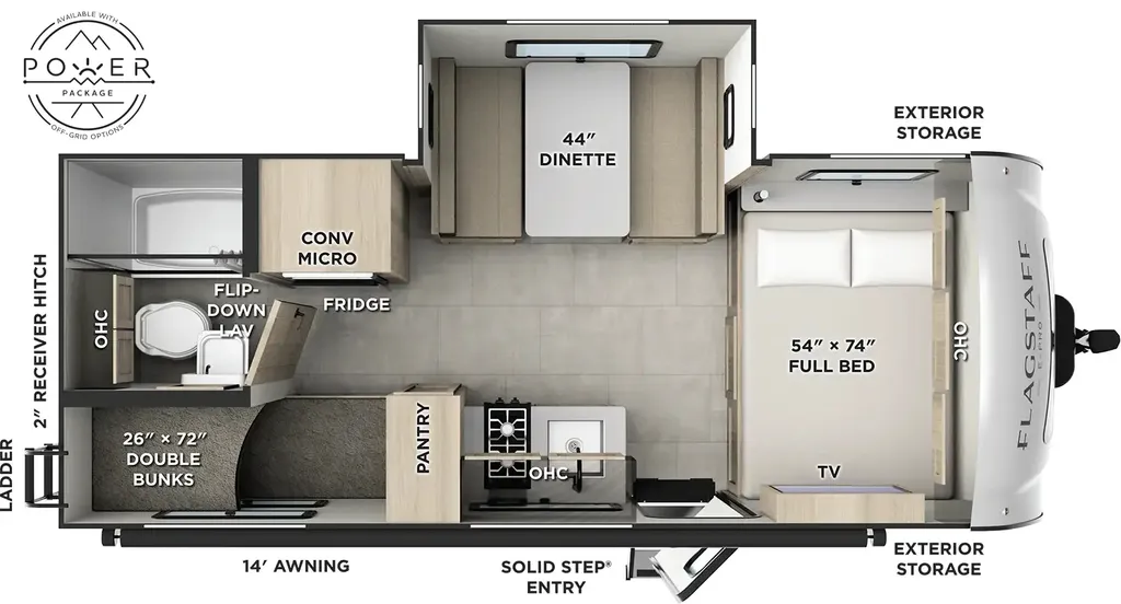 2026 Forest River Flagstaff E Pro 20BH floor plan