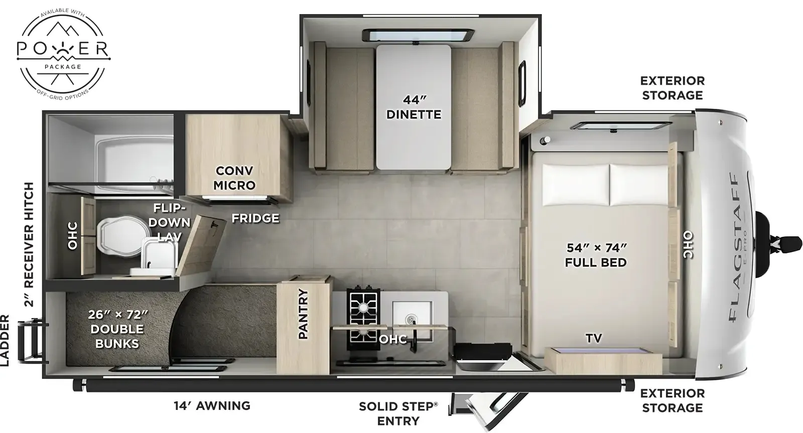 2026 Forest River Flagstaff E Pro 20BH - Floor plan