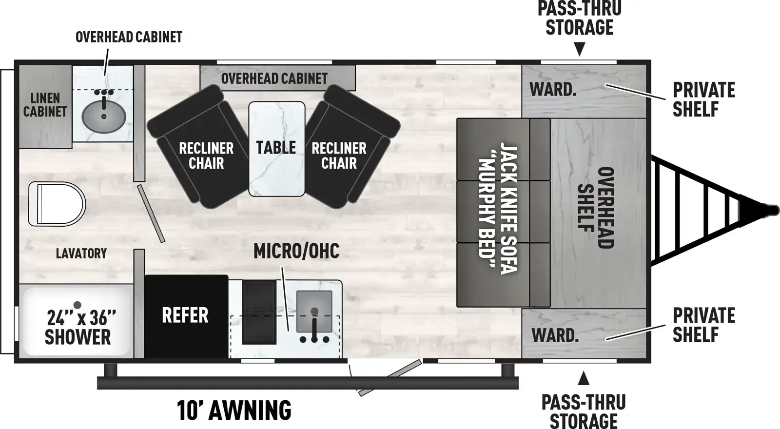 Coachmen Clipper 18FQ floor plan