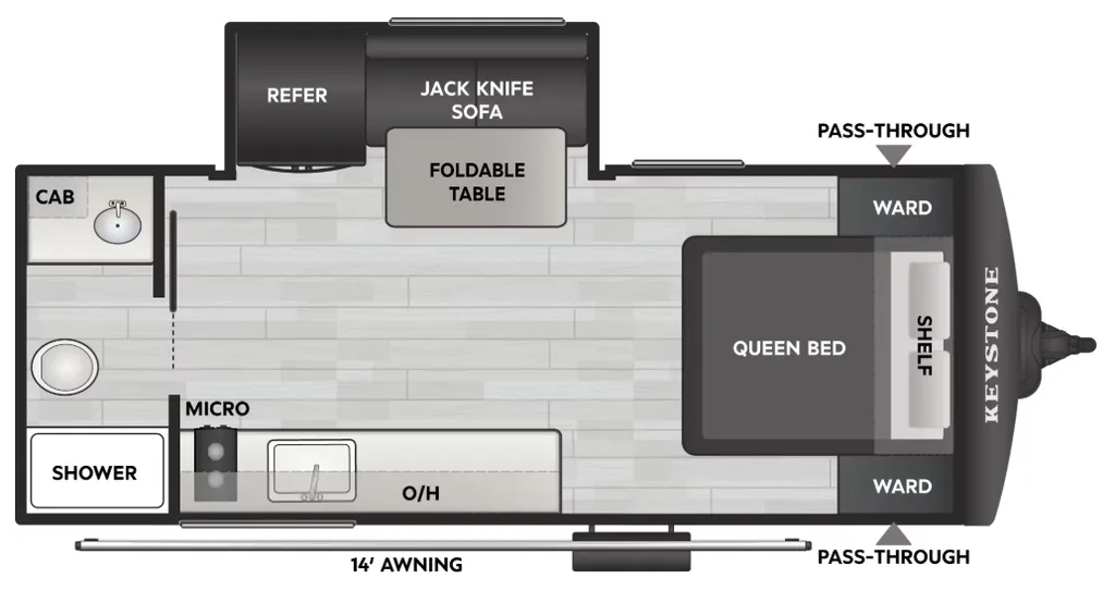 2026 Keystone Bullet Classic 18RBCWE floor plan